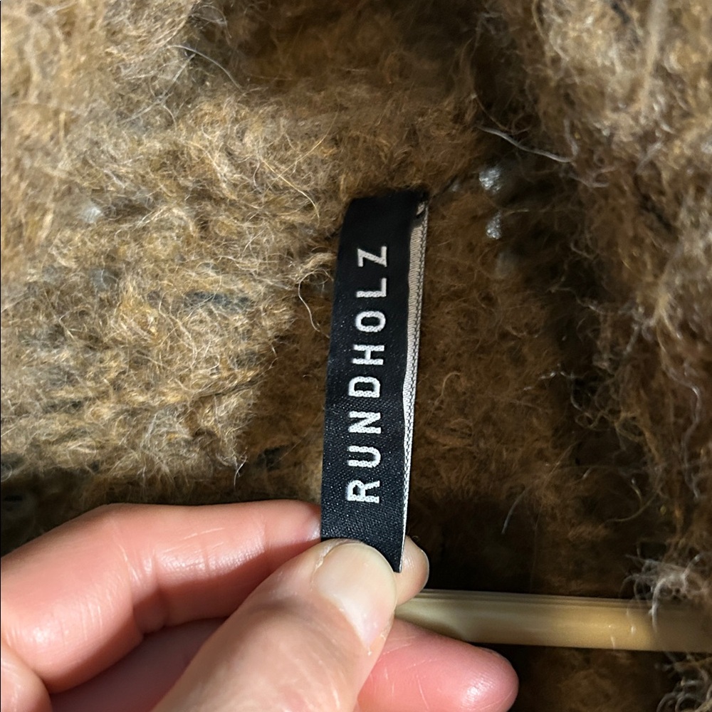 Rundholz Avant-Garde Brown Wool Sweater Coat size M